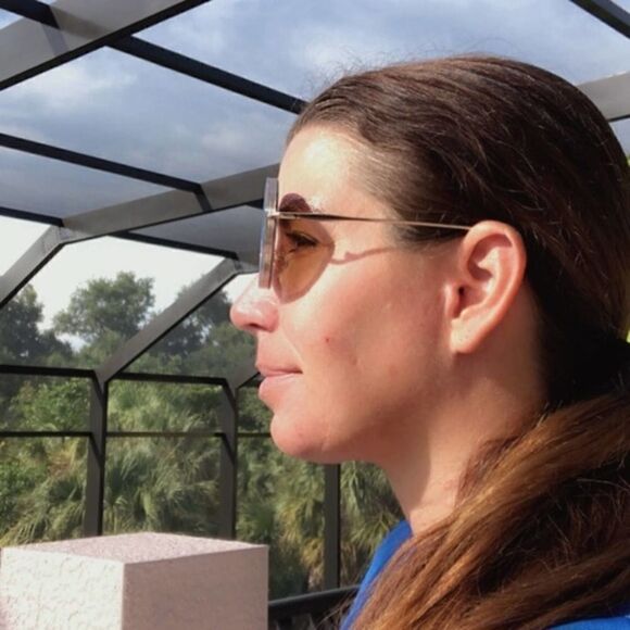 ELIBELLA Retro Blue Round Blue Sunglasses Shades - Picture 3 of 11